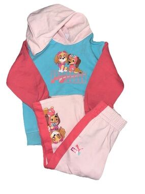 Puma Kids Paw Patrol Hoodie & Joggers Set - Blue, Pink, Coral